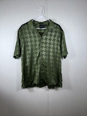 ADIDAS X IVY PARK Green Satin 2.0 Short Sleeve Halls of Ivy Shirt Size M Rare